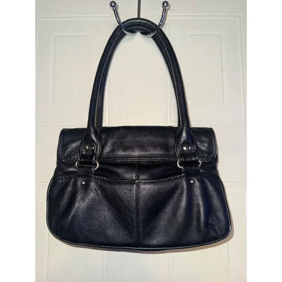 Xude London Black Soft Genuine Leather Shoulder Bag With Bow Leather - Picture 2 of 13